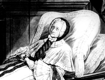 Detail der Aufbahrung Clara Dorothea von Seckendorffs