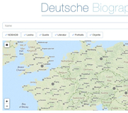 Screenshot der Website der Deutschen Biographie