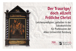 Plakat Leichenpredigten-Ausstellung in Duisburg
