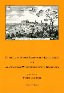 Cover Mitteilungen der Residenzen-Kommission